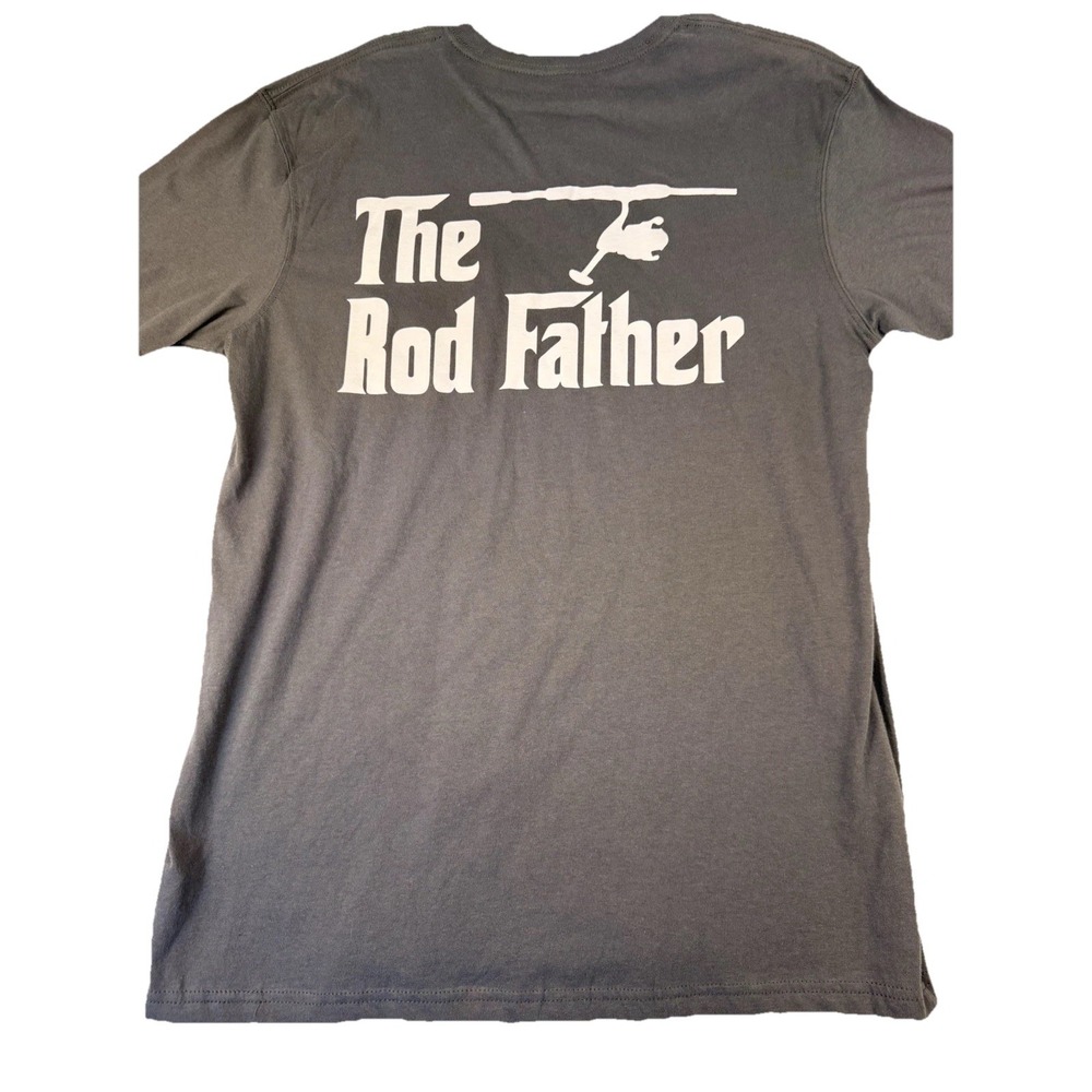 Southern Lure NWT The Rod Father Fishing T-Shirt Men's M Gray Pocket Graphic Tee